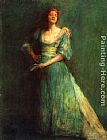 Thomas Wilmer Dewing Canvas Paintings - Comedia